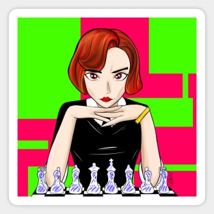 Beth the queen’s gambit in chessmaster In champion game Magnet